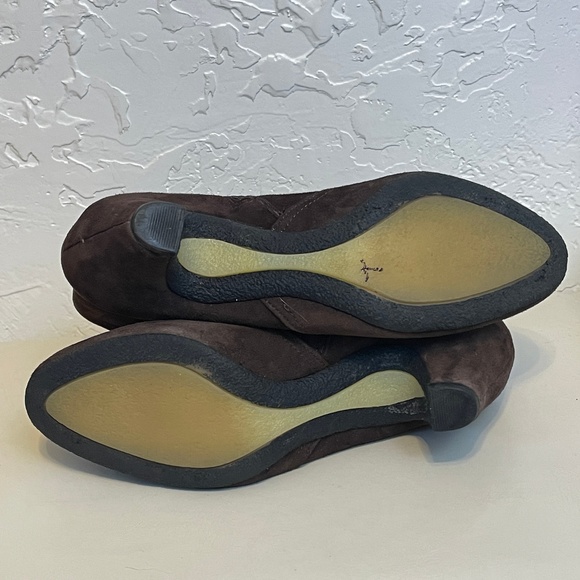 Sam Edelman {7} 'Maddie' Dark Brown Suede Zip Up Ankle Booties - Picture 6 of 11